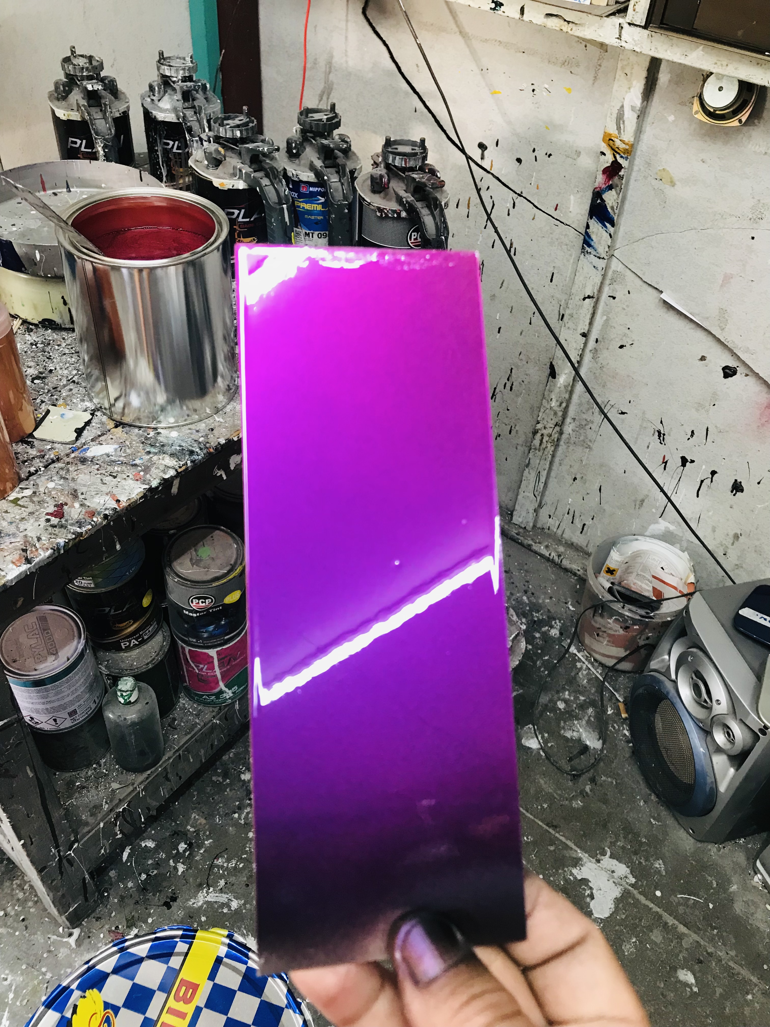 สีเอฟเฟค ชมพู เหลือบ ทอง