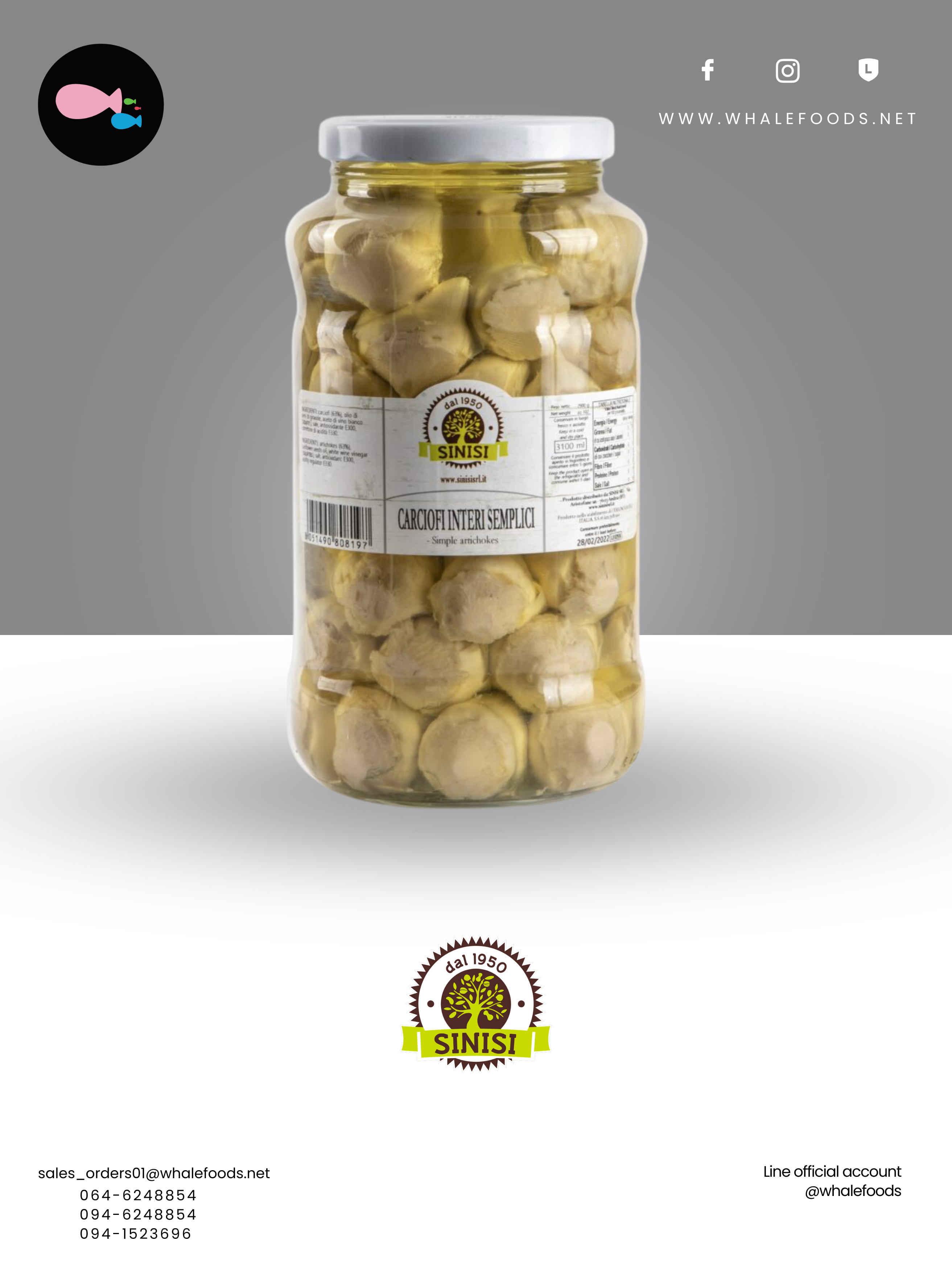 PLAIN ARTICHOKES IN OIL SIZE : 3100 ML