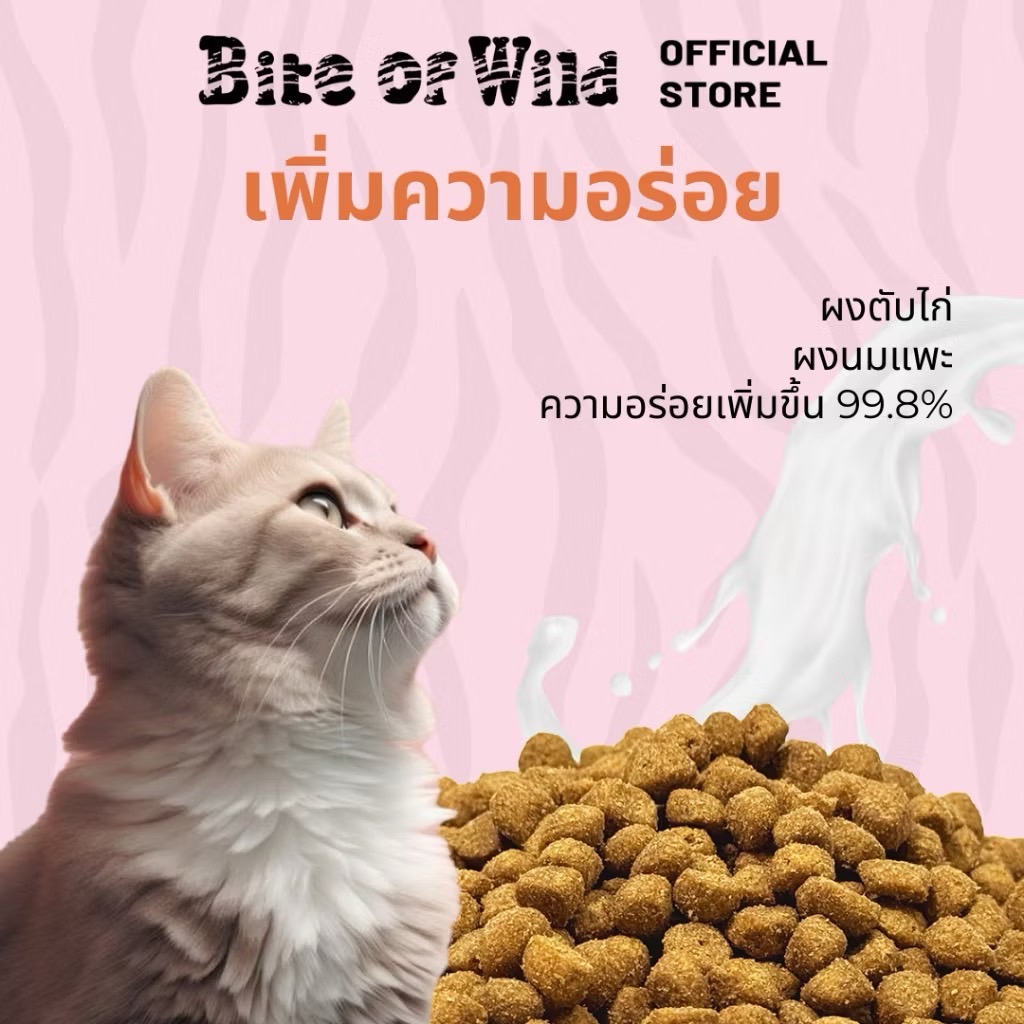 Bite of Wild Grain Free โปรตีน 42% สูตรลูกแมว 1 Kg