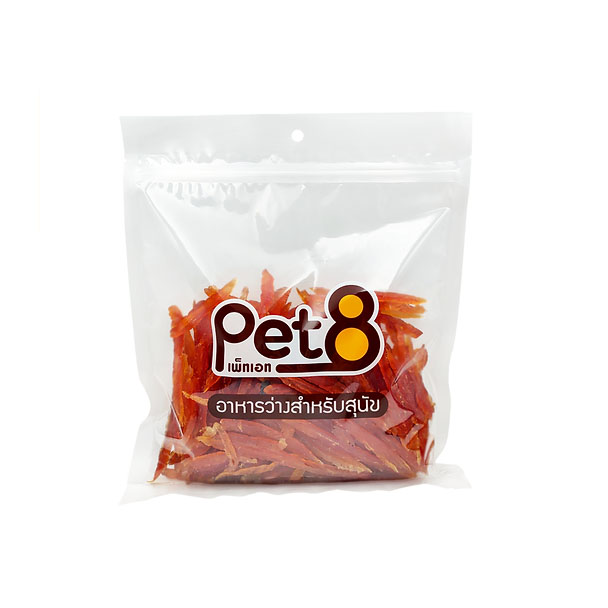Pet8 JJA41 สันในไก่เจอกี้สไลด์ 450 g.