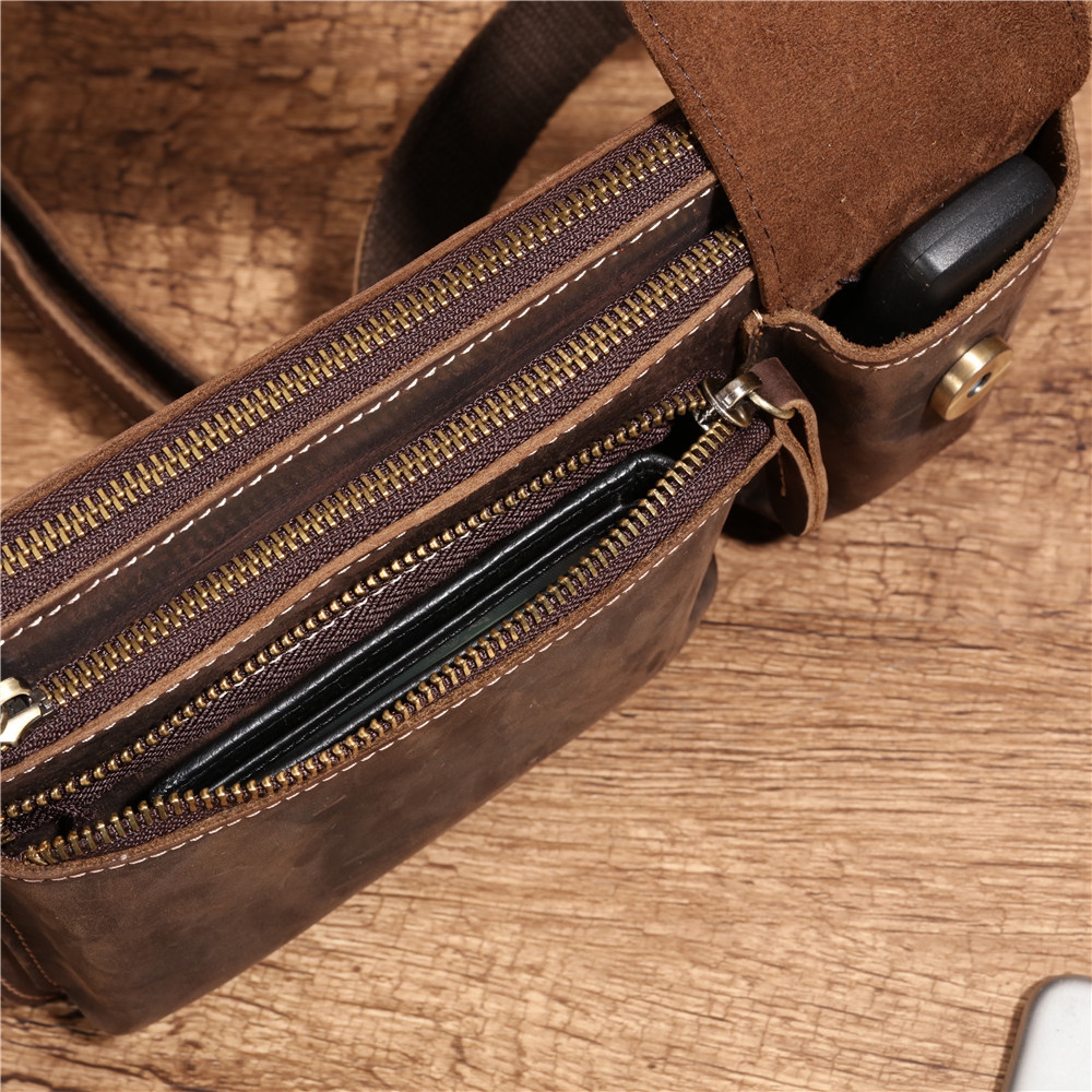 For You Leather (ราคาพิเศษ) LB85 กระเป๋าคาดอก กระเป๋าคาดเอว กระเป๋าผู้ชาย หนังแท้ พรีเมี่ยม LB85