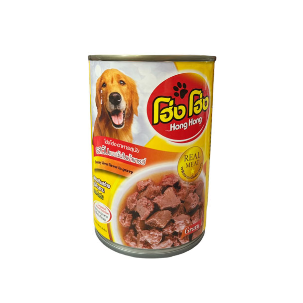 FI โฮ่ง โฮ่ง รสตับชิ้นในน้ำเกรวี่ 400 g