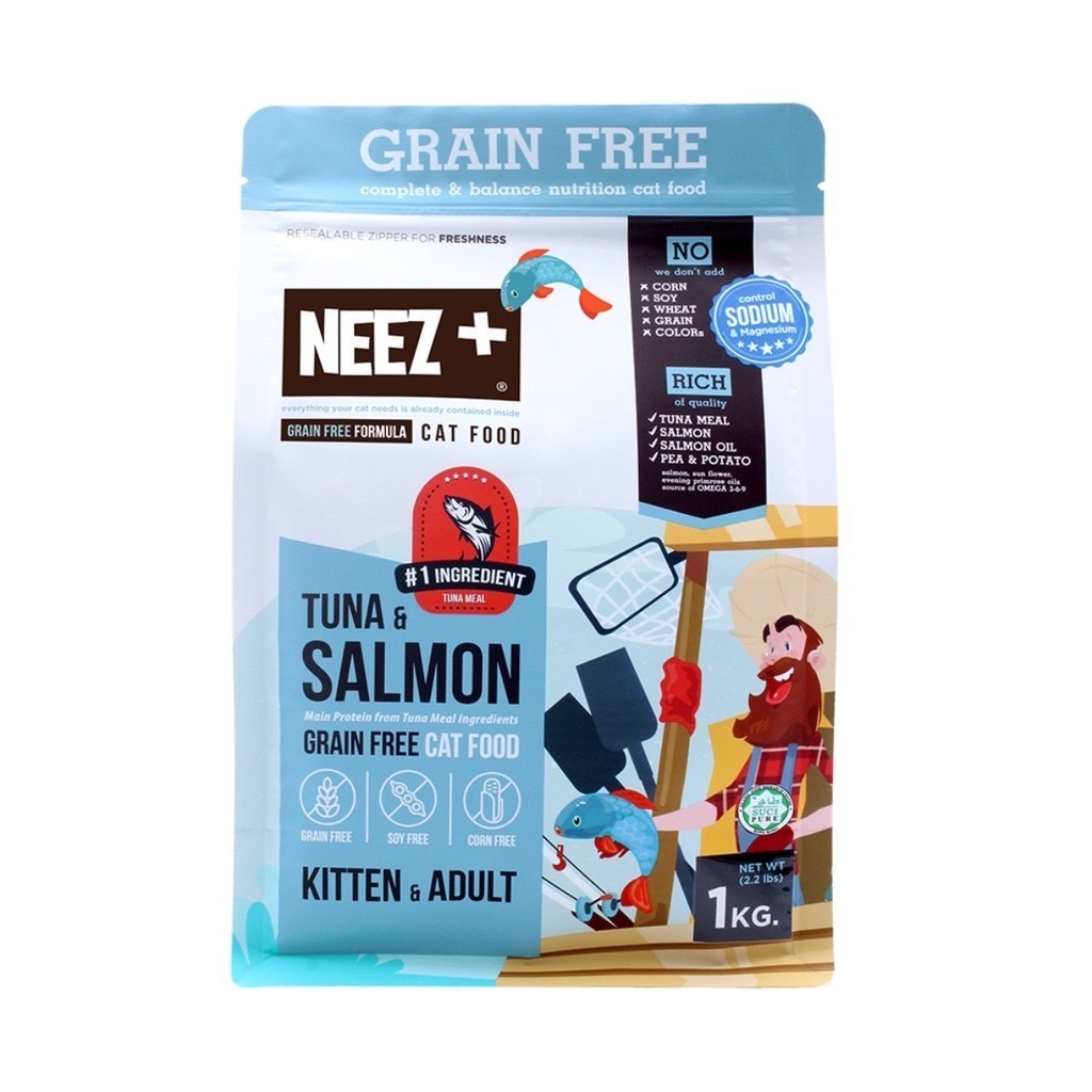 NEEZ+ Grain Free ทูน่าและแซลมอน 1 Kg