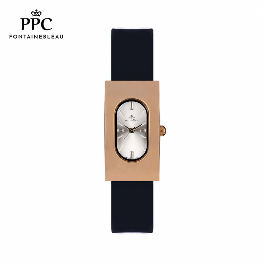 นาฬิกาข้อมือ PARIS POLO CLUB PPC-DF03-BK-RWE DORÉE OVALE CARRÉ MODERN BLACK / ROSEGOLD WHITE [PPC-DF03-BK-RWE]