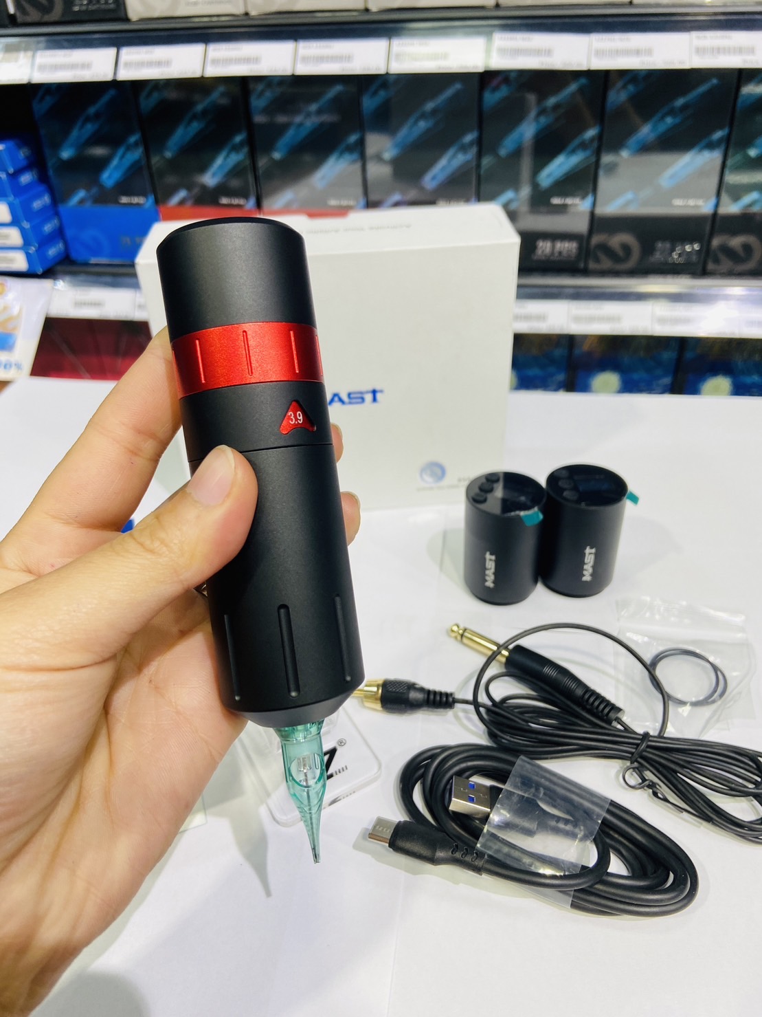 MAST FLIP2 WQP-014 เครื่องสักปากาไร้สายMast Tattoo Gun Flip2 Wireless Tattoo Pen MAST FLIP2 WQP-014