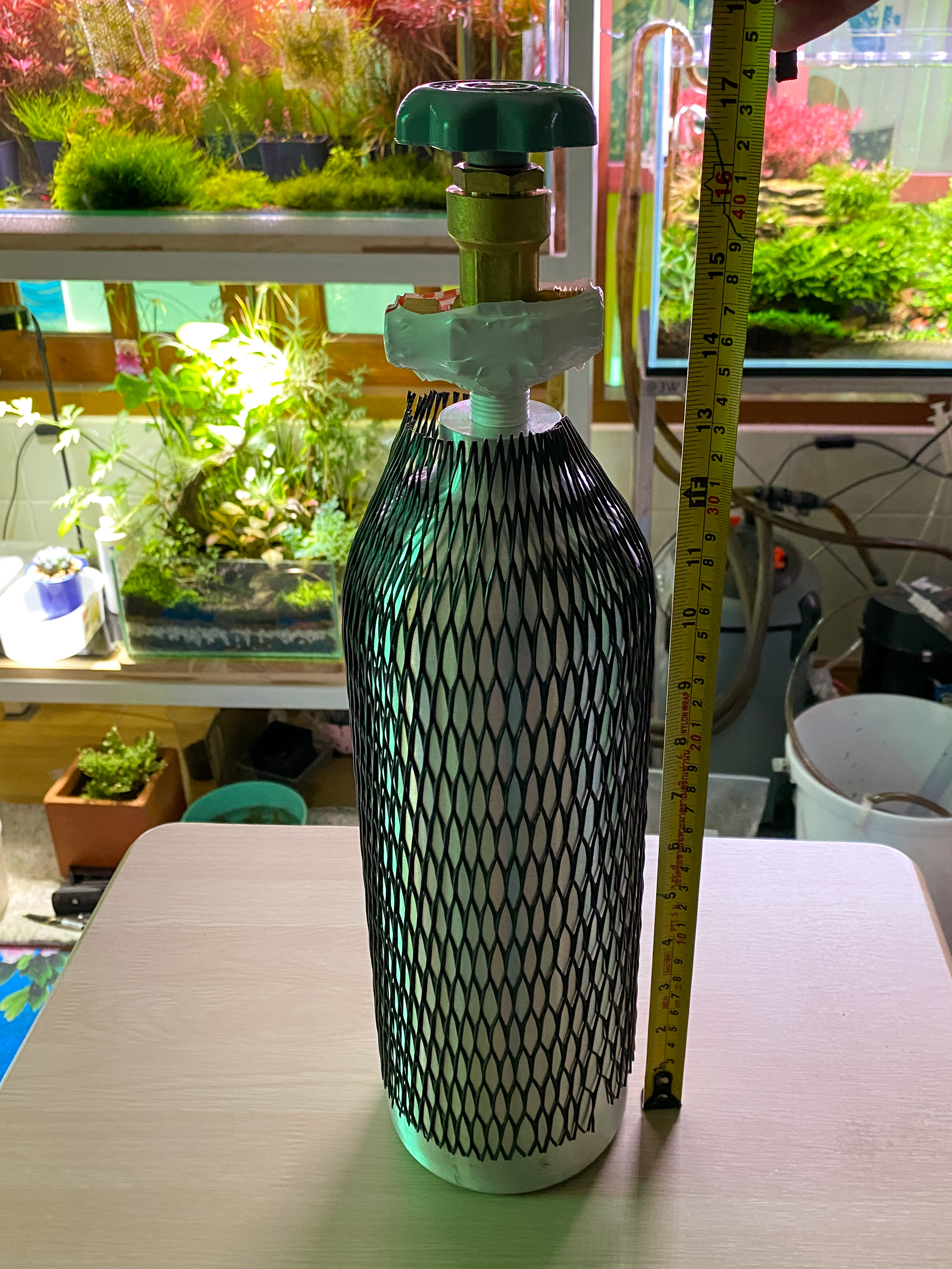 ถัง CO2 คาร์บอนไดออกไซด์ อลูมิเนียมขนาด 2L เกลียวไทย CGA320