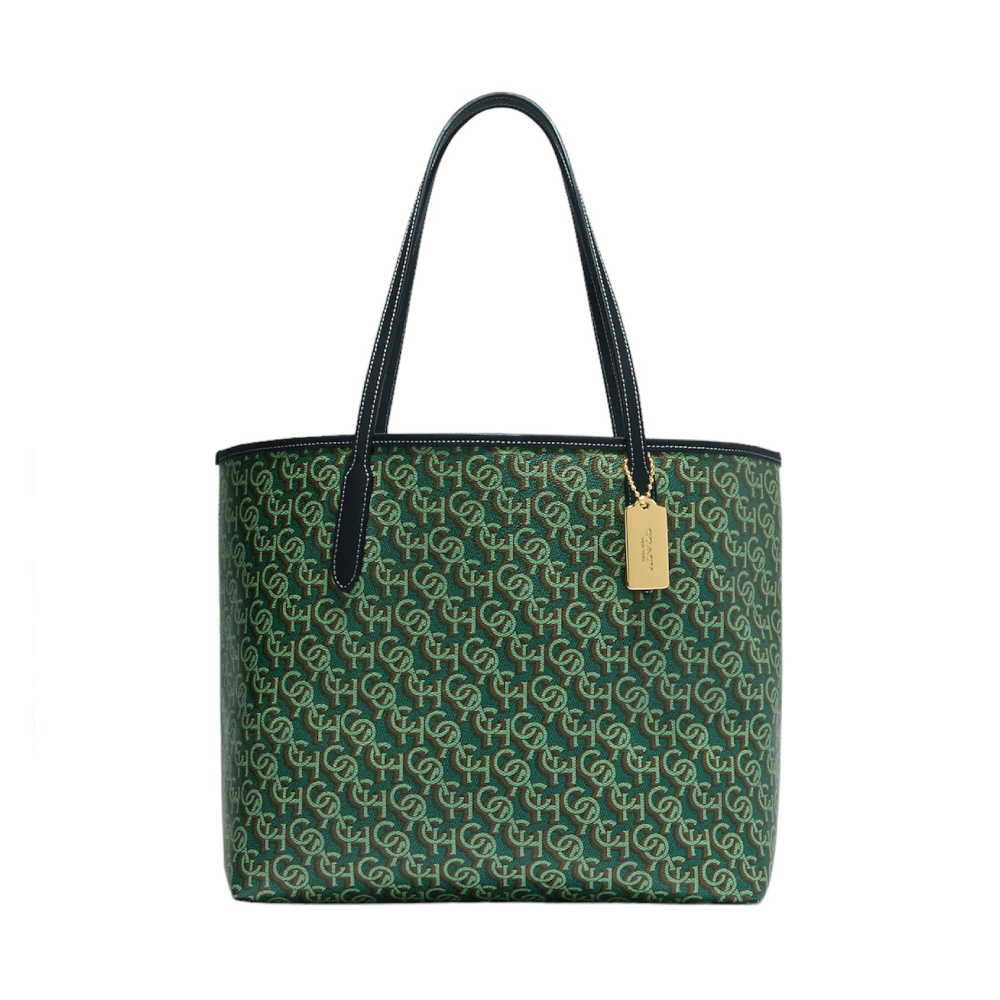 กระเป๋าสะพายไหล่ COACH CF342 CITY TOTE WITH SIGNATURE MONOGRAM PRINT (IMGRN) [CF342IMGRN]