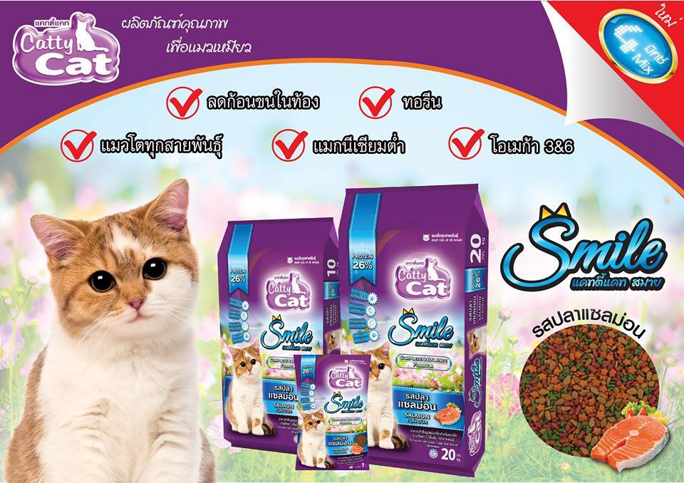 FT16 แมวโตแซลมอนสมาย (4สี4แบบ) 10 Kg.