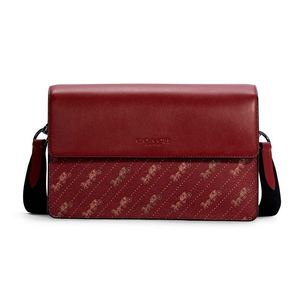 กระเป๋าสะพายข้าง COACH C6585 TURNER FLAP CROSSBODY WITH HORSE AND CARRIAGE DOT PRINT (QBTH9) [C6585QBTH9-MA]