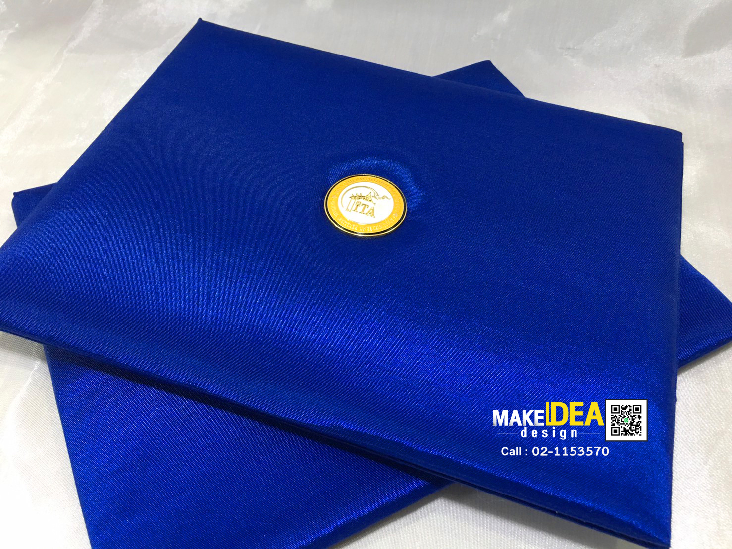 ปกผ้าไหมใส่ใบประกาศ ขนาด A 5