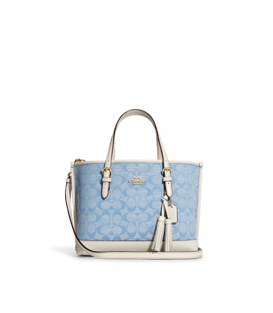 กระเป๋าสะพายข้าง COACH CA142 MOLLIE TOTE 25 IN SIGNATURE CHAMBRAY [CA142IMUDY]