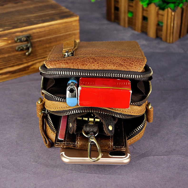 For You Leather LB36 กระเป๋าคาดเข็มขัด กระเป๋าสะพายข้าง ใบเล็ก กระเป๋าผู้ชาย กระเป๋าหนังแท้ LB36