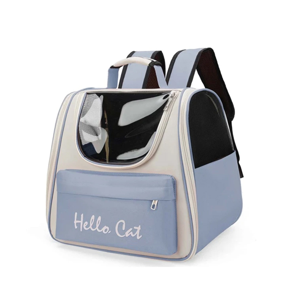 OLSP กระเป๋าสัตว์เลี้ยงสะพายหลัง Hello Cat (สีเทา)