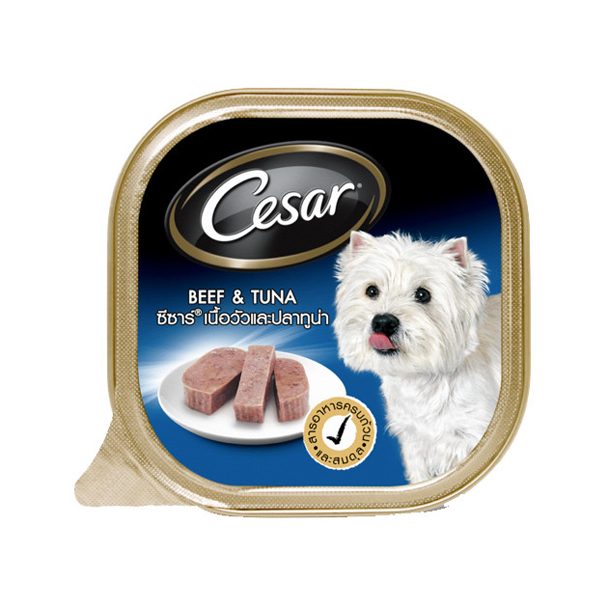 cesar เนื้อวัวและทูน่า 100 g.