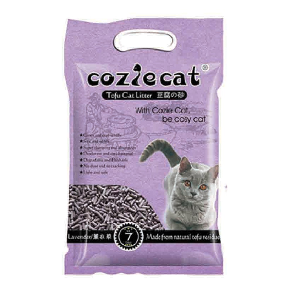 Cozie Cat Lavender ทรายเต้าหู้ กลิ่นลาเวนเดอร์ 7 ลิตร