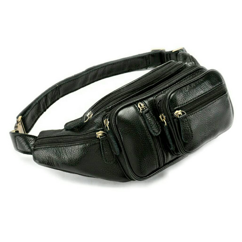 For You Leather LB28 กระเป๋าหนังคาดอก กระเป๋าหนังคาดเอว กระเป๋าหนังแม่ค้า หนังแท้ ช่องเยอะ LB28