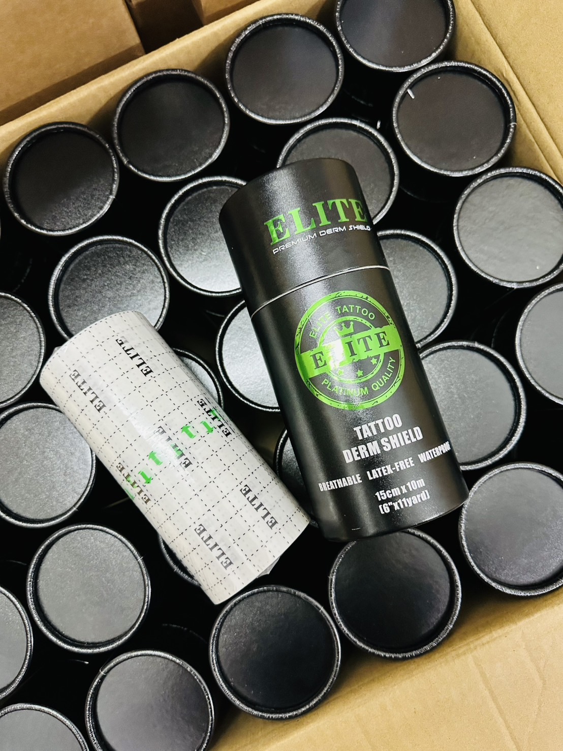 ELITE Premium Derm Shield ฟิล์มแลปหลังสัก Elite Premium ELITE Premium Derm Shield ฟิล์มแลปหลังสัก Elite Premium กล่องดำ