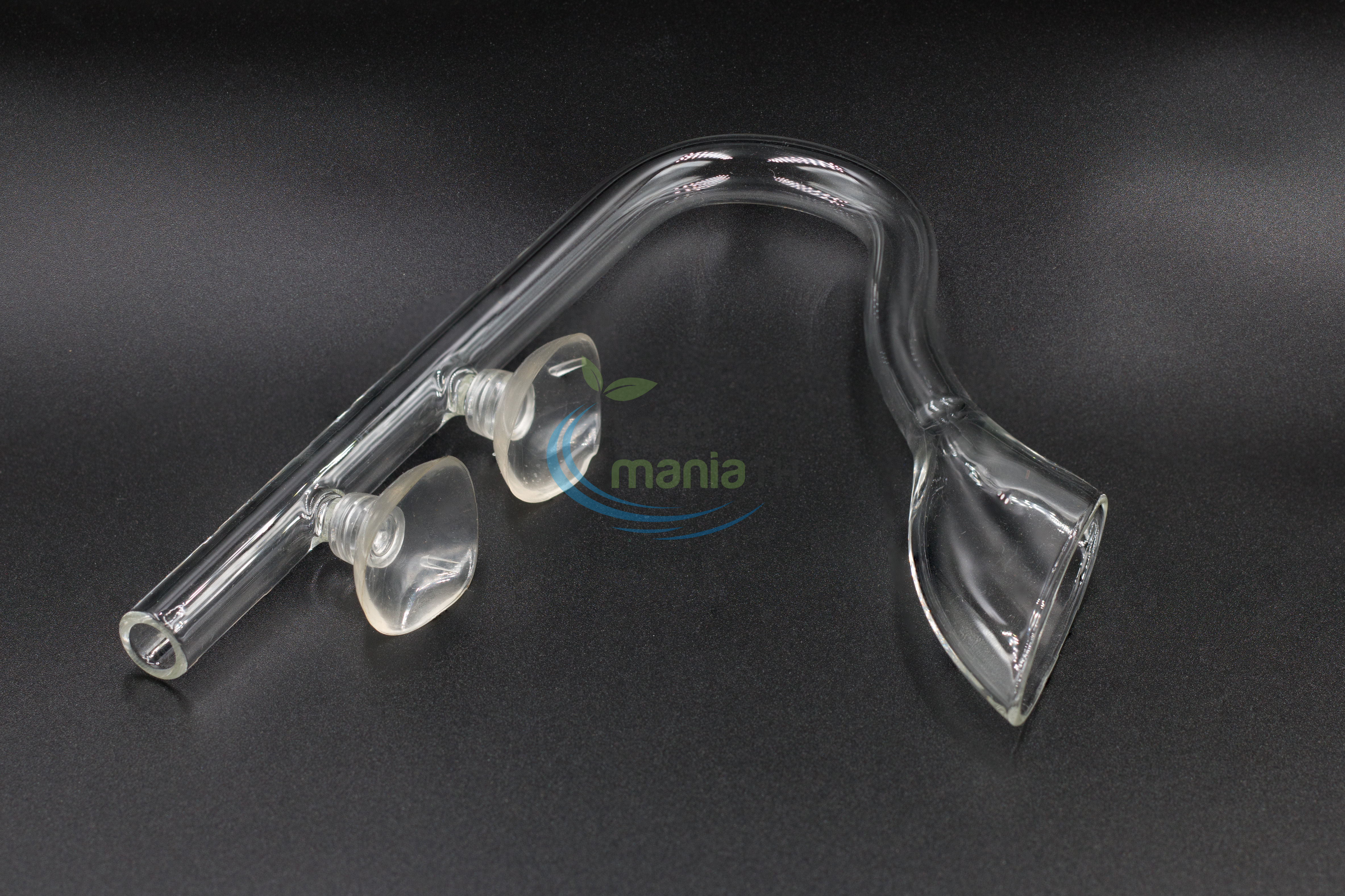 Mini Outflow แก้ว 13mm Violet R Shape , Mini Glass Outflow13mm Violet R Shape