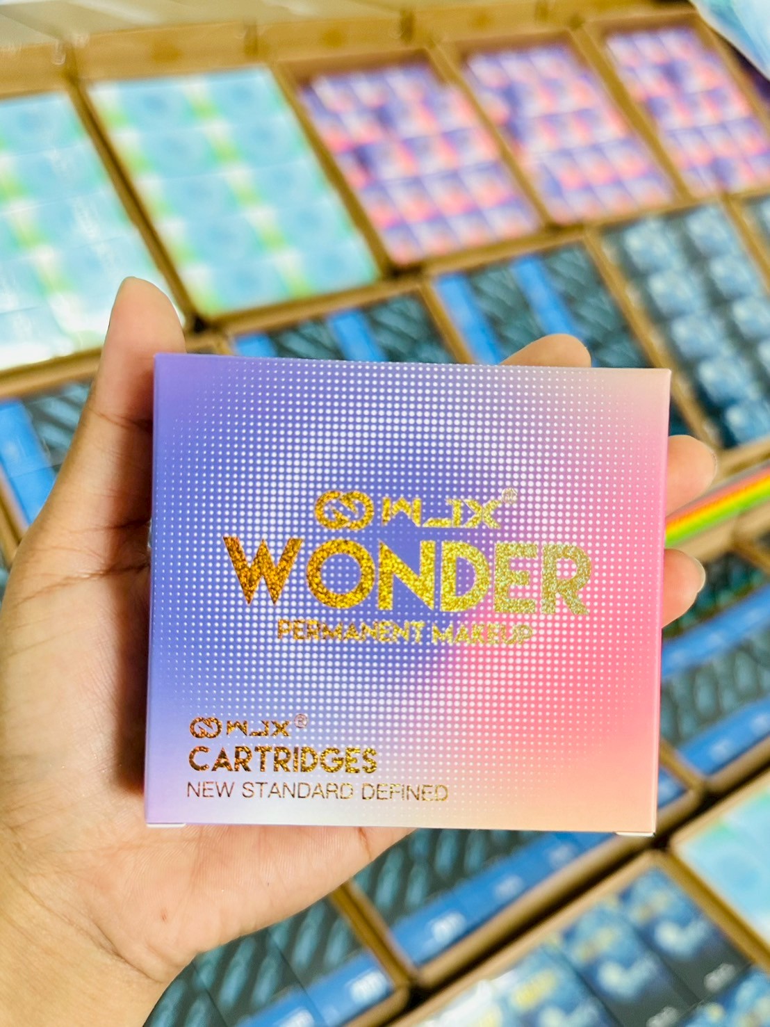 WJX Wonder PMU 5 pcs. WJX Wonder PMU Tattoo Cartridges Needles – Box of 5 pcs. เข็มสักคิ้วสักปาก