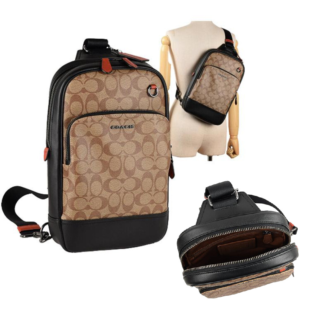 กระเป๋าคาดอก COACH C8356 GRAHAM PACK IN COLORBLOCK SIGNATURE CANVAS (QBTUI) [C8356QBTUI-MA]