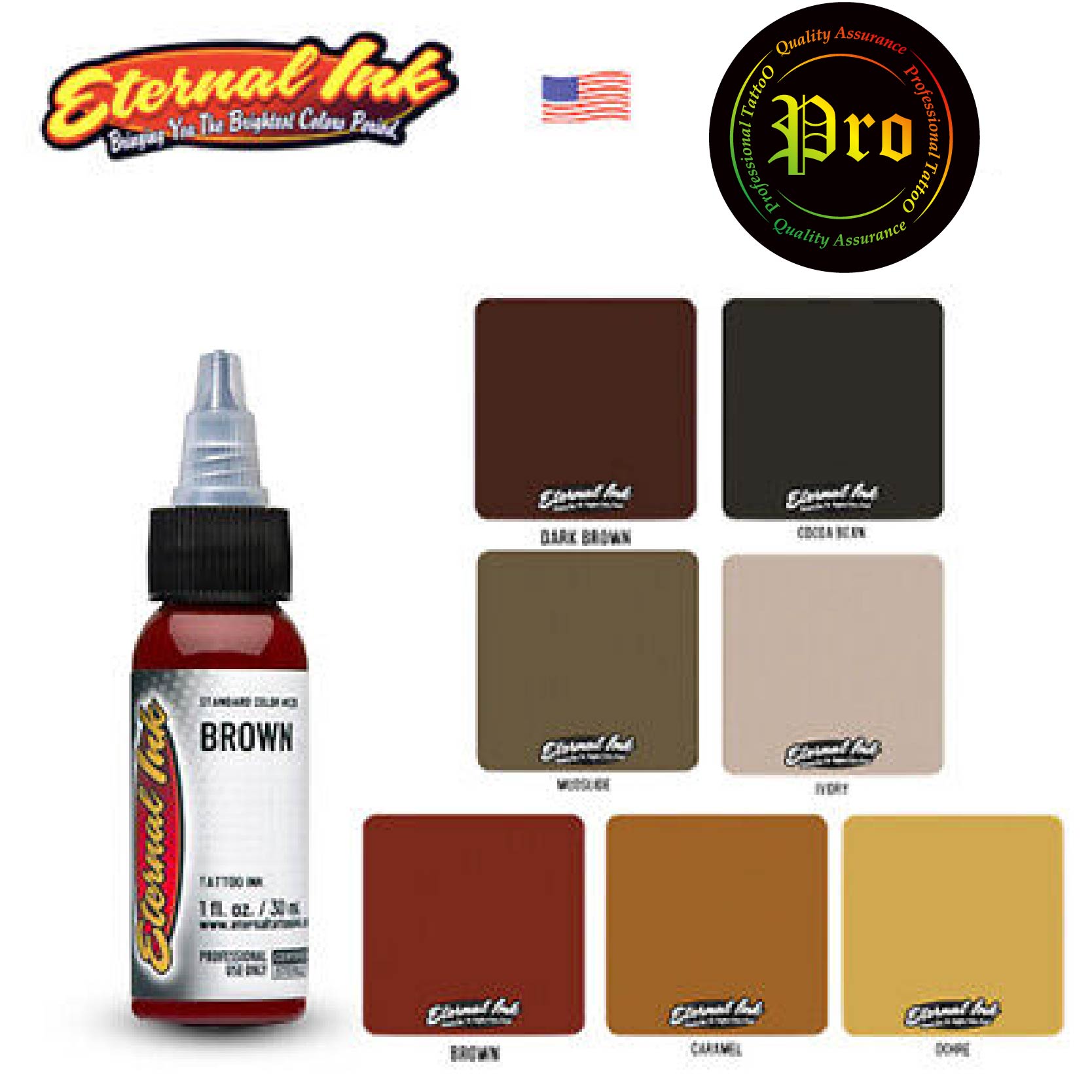 ETERNAL TATTOO INK สีสัก ETERNAL TATTOO INK 1oz หมึกสักอีเทอนอล 1 ออนซ์ 1 ออนซ์