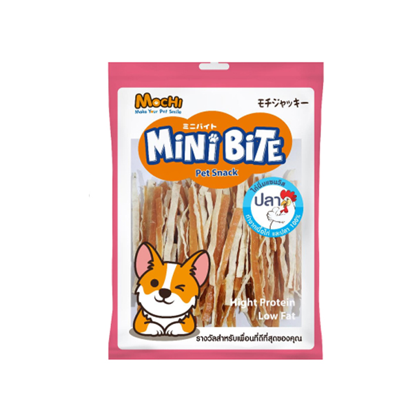 Mochi Mini Bite สันในไก่นิ่มแซนวิสปลา 50 กรัม