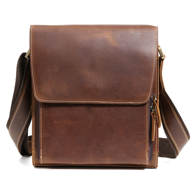 For You Leather LB37 กระเป๋าสะพายข้าง ผู้ชาย หนังแท้ นูบัค ขนาดพกพา LB37