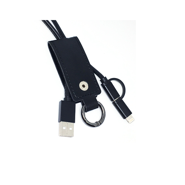 สายชาร์จพวงกุญแจ 2 in 1 iPhone+Micro USB