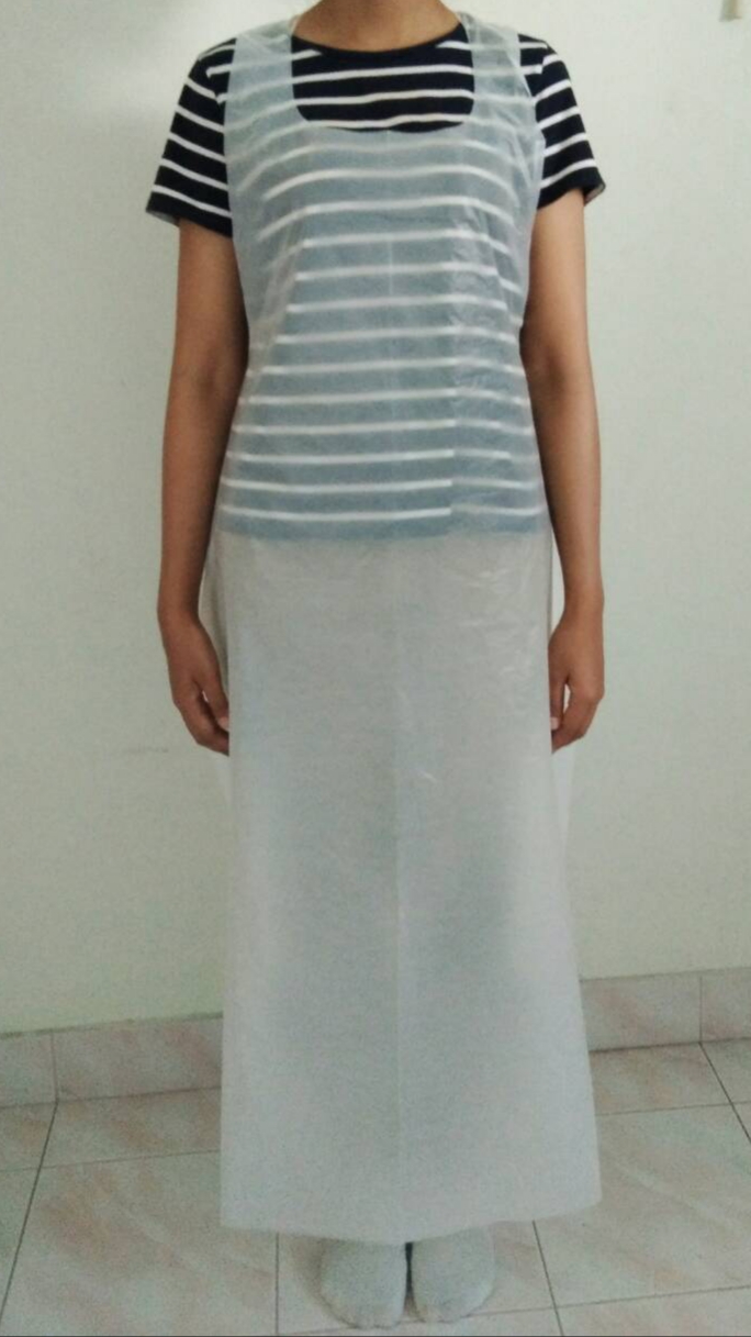 เอี๊ยมกันน้ำ พลาสติกสีใส Apron PE (1 ชิ้น)