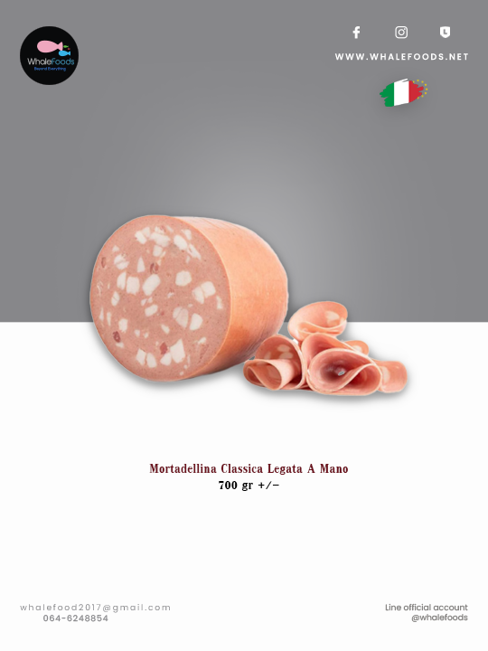 MORTADELLA CLASSICA Legata A mano 700g.+/-