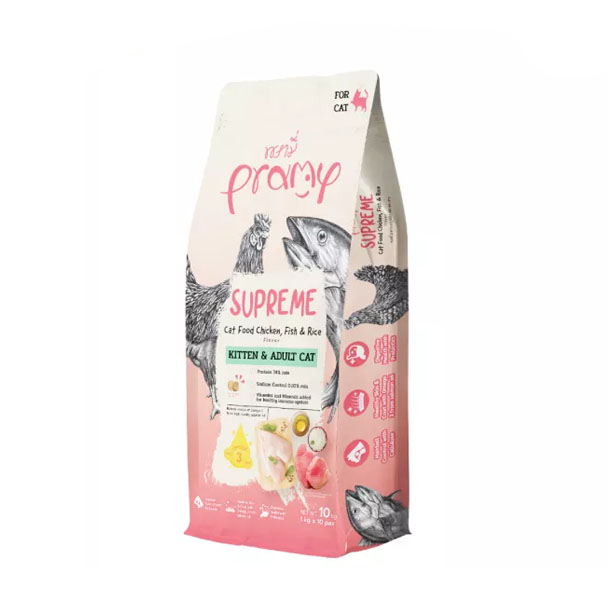 Pramy Supreme แมวทุกช่วงวัย - ไก่-ทูน่า 10 Kg