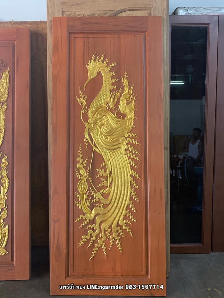 ประตูไม้สักบานเดี่ยว