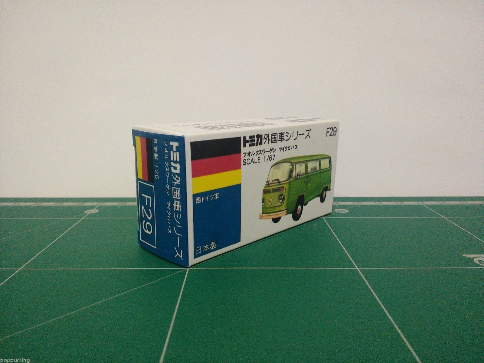 กล่องพิมพ์ Reproduction Box สำหรับ Tomica Blue Box No.F29 Volkswagen Microbus (กล่องเปล่า, ไม่มีรถ)