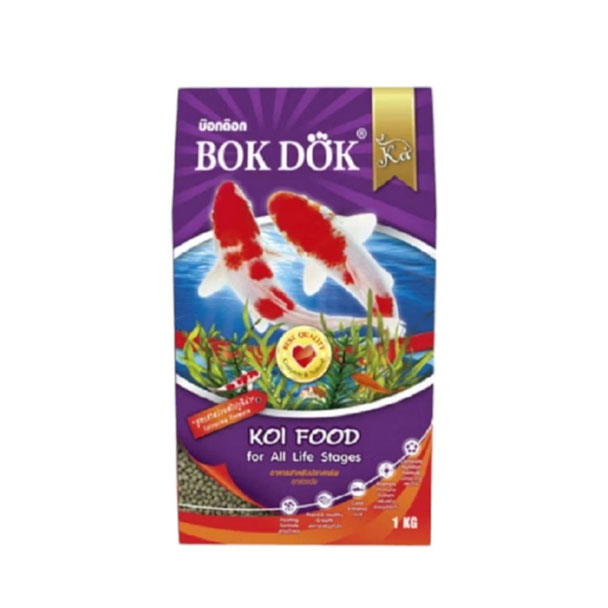 BOK DOK FT80 อาหารปลาคราฟผสมสาหร่ายสไปรูลิน่า 36% 1 Kg