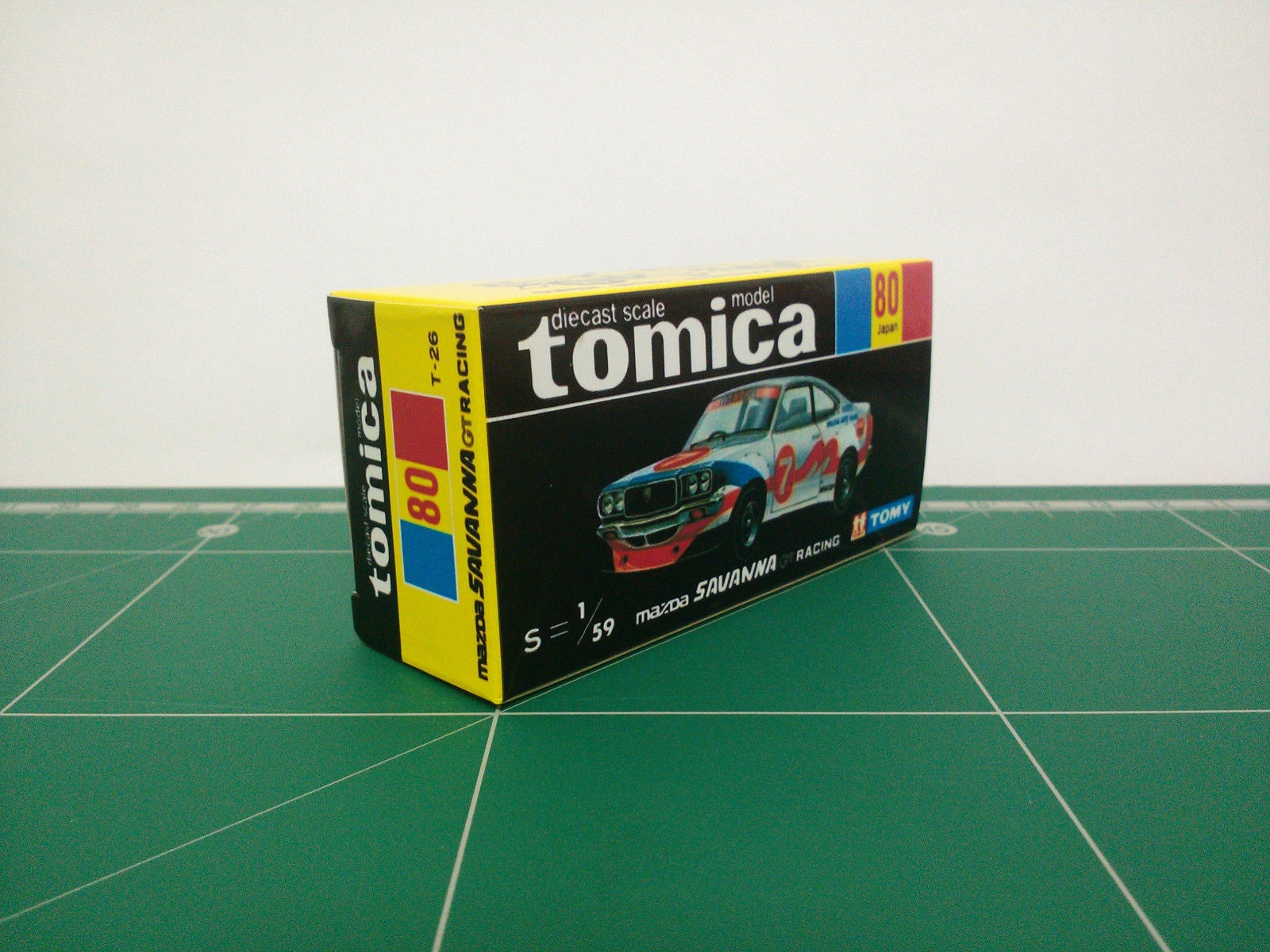 กล่องพิมพ์ Reproduction Box สำหรับ Tomica Black Box No.80 Mazda Savanna GT Racing (กล่องเปล่า, ไม่มีรถ)