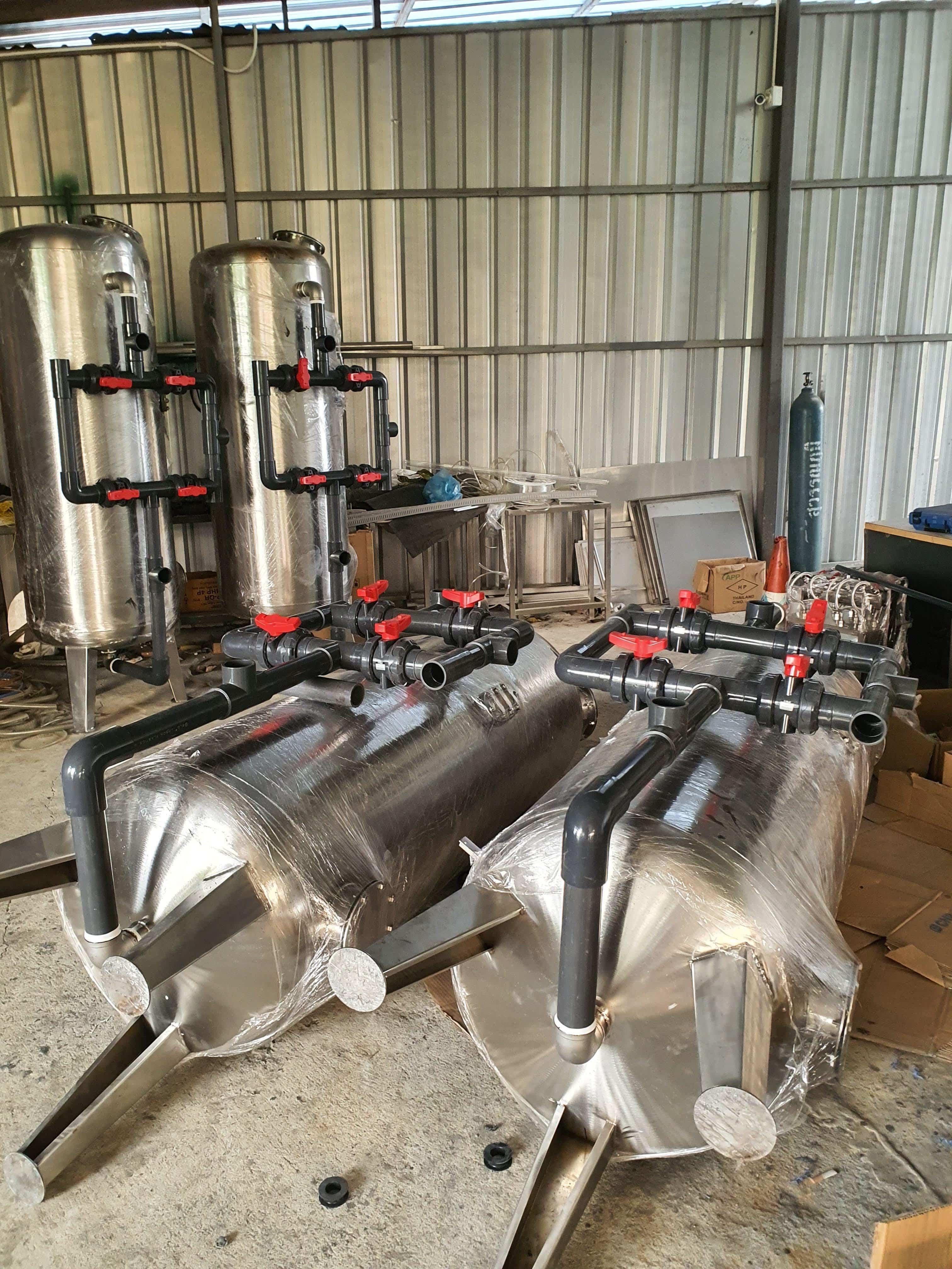 ถังกรองสแตนเลส 24 นิ้ว สูง150 ซม หนา 3 มม