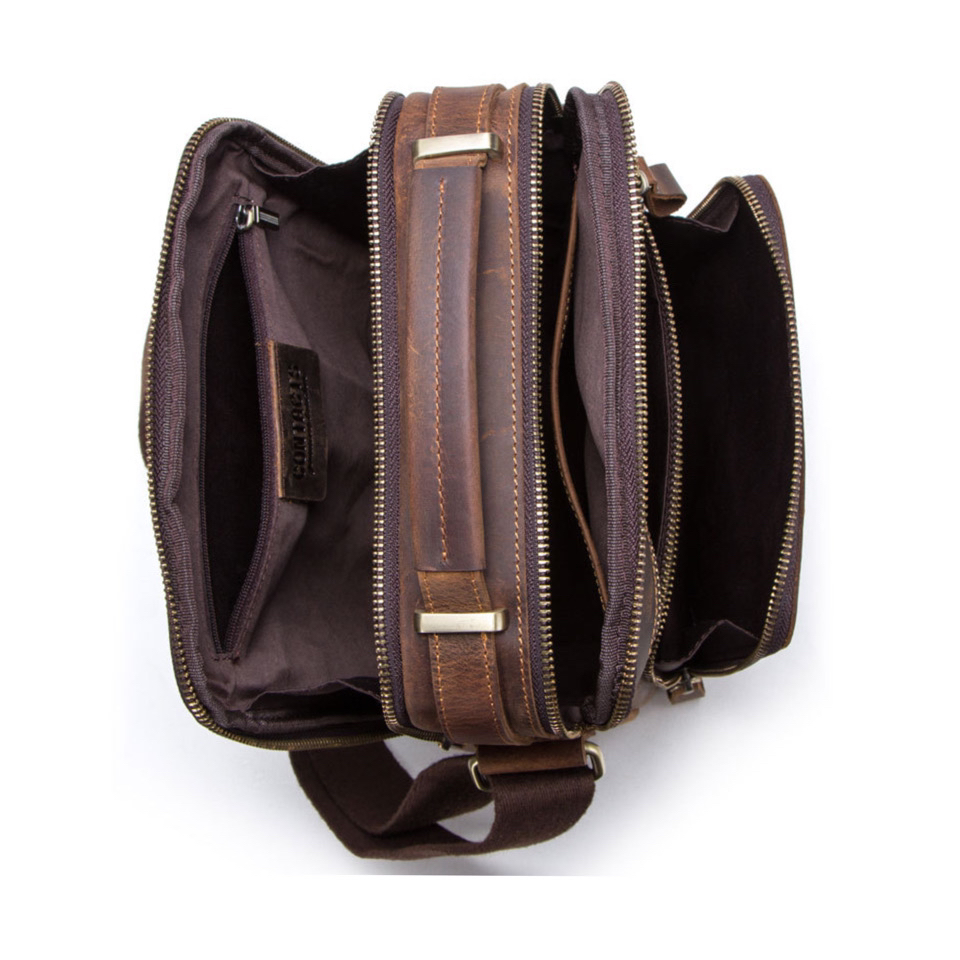 For You Leather LB39 กระเป๋าหนังแท้ ผู้ชาย สะพายข้าง มีหูจับ ช่องใส่ของหลายช่อง ใส่ของได้มาก LB39