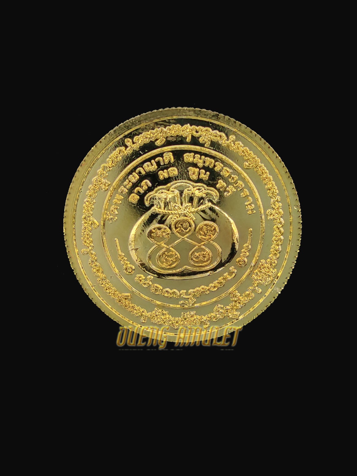 เหรียญโภคทรัพย์ เนื้อทองทิพย์ มีจาร