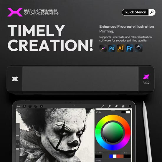 เครื่องลอกลาย OZER X เครื่องลอกลาย OZER X BLUETOOTH TATTOO OZER QUICK STENCIL PRINTER