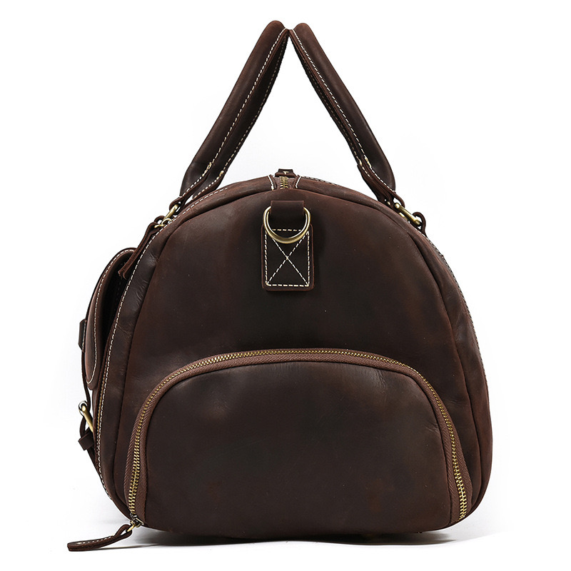 For You Leather LB90 กระเป๋าเดินทาง ผู้ชาย หนังแท้ ใบใหญ่ (สีน้ำตาลเข้ม,สีน้ำตาลอ่อน) LB90