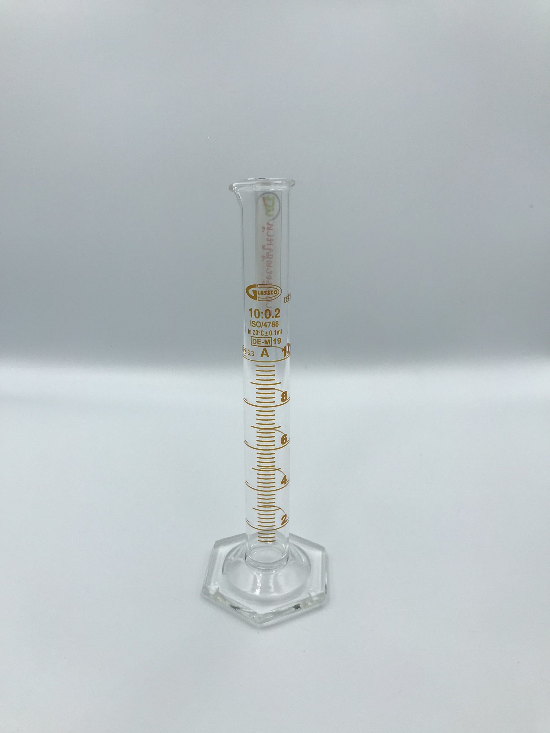 กระบอกตวงแก้ว 10 ml "Glassco" Glass Measuring Cylinder