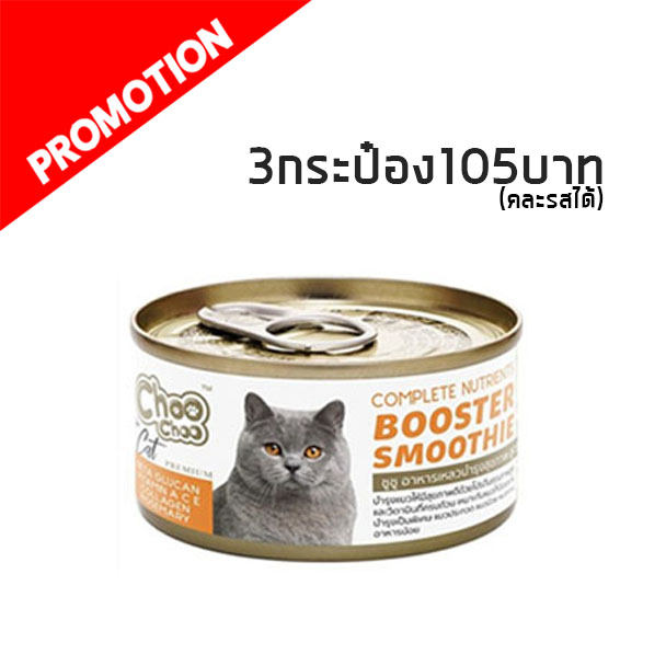 Choo Choo Booster Smoothie สูตรปลาคัตสึโอะ บำรุงพิเศษ 80g. ส้ม