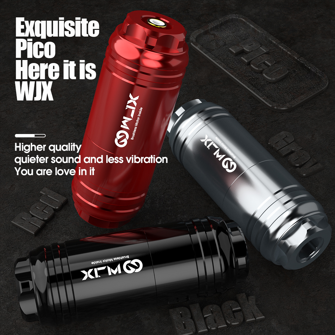 ชุดพิเศษ WJX PICO Black ชุดพิเศษเครื่องสักปากกาWJX PICO Cartridge Tattoo Machine