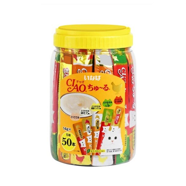 Ciao TSC-12T แมวเลียรวมรส รสไก่ แพค 50 ชิ้น
