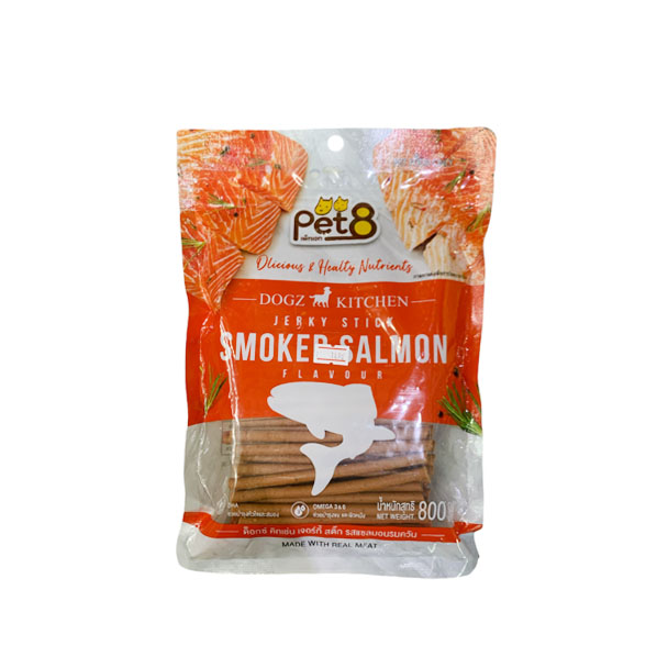 MP Pet8 JDZ03 Dogz Kitchen เจอร์กี้ สติ๊ก รสแซลมอนรมควัน 800 กรัม