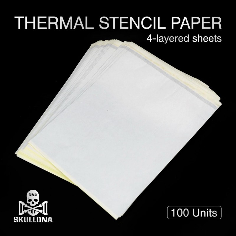 กระดาษลอกลาย SKULL THERMAL TRANSFER PAPER กระดาษลอกลายฟิล์ม SKULLDNA Premium Thermal Stencil Paper