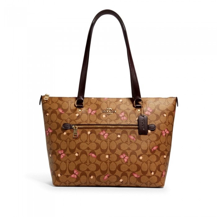 กระเป๋าสะพายไหล่ COACH 2712 GALLERY TOTE IN SIGNATURE CANVAS WITH BUTTERFLY PRINT (IMLL9)[2712IMLL9]