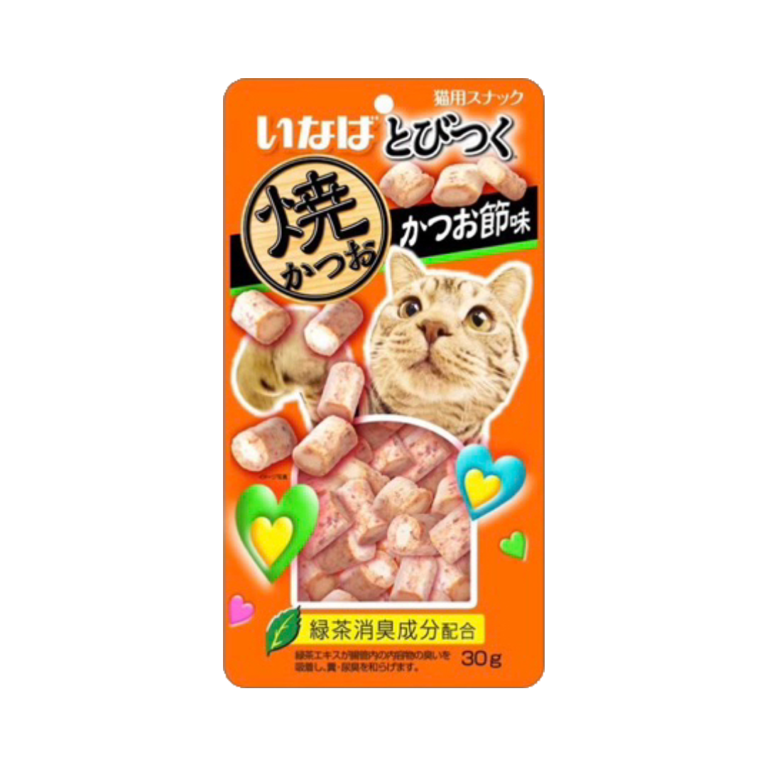 Inaba Soft Bite ปลาทูน่า/สันในไก่ รสปลาโอแห้ง 25 g.