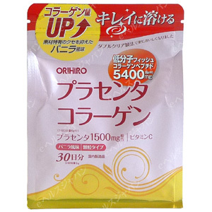 ORIHIRO PLACENTA COLLAGEN คอลลาเจนชนิดผงผสมรกแกะ ชนิดเติม ขนาด 210 g. (ทานได้ 30 วัน)