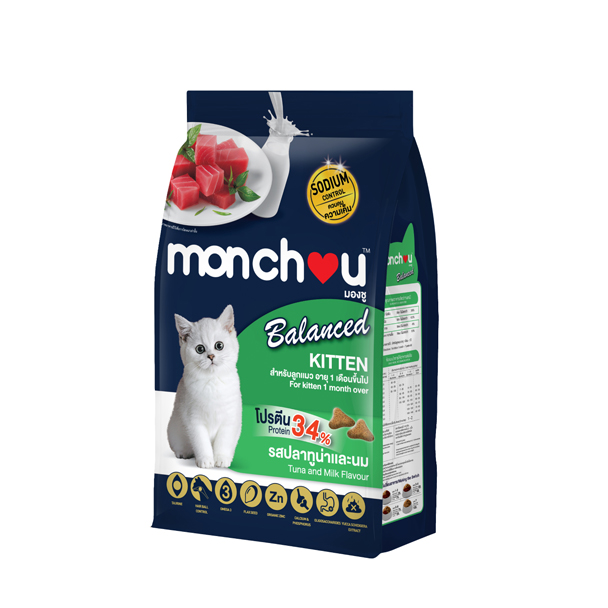 AP Monchou Balance BS2 Kitten ปลาทูน่าและนม 1 Kg